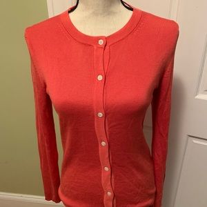 Banana Republic Silk cardigan in coral color